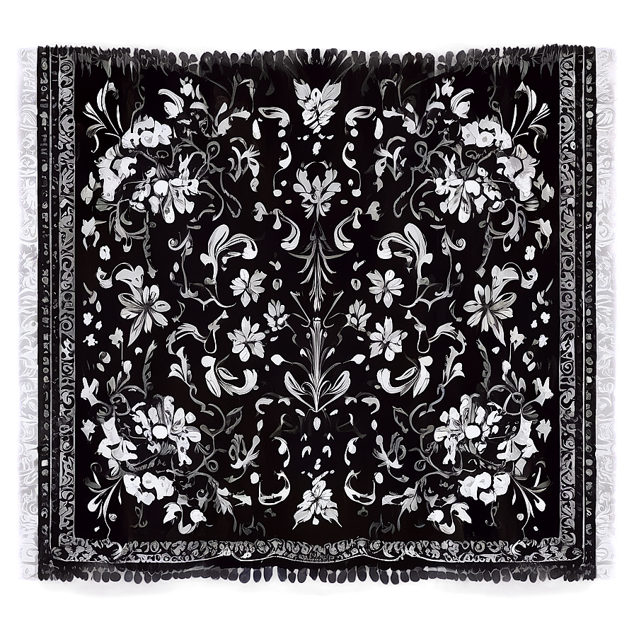 Black Bandana Print Png 87