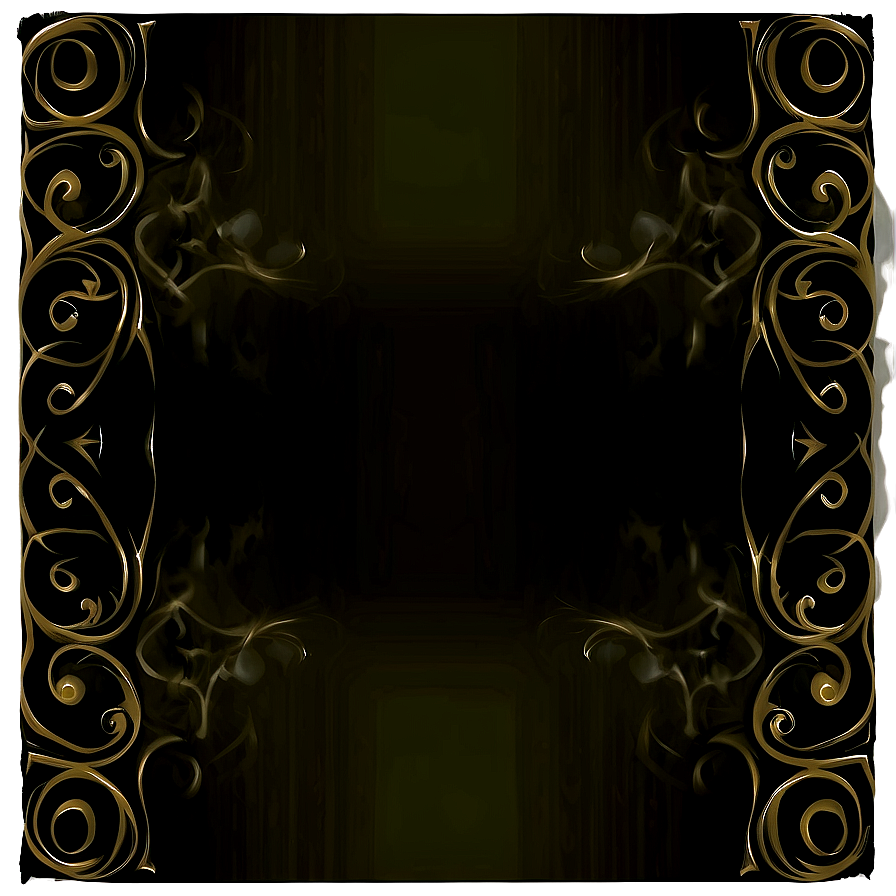 Black Banner With Swirls Png Lab