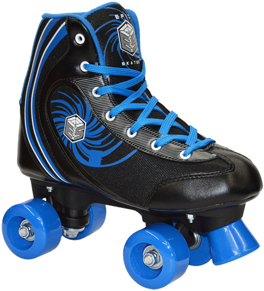 Black Blue Quad Roller Skate