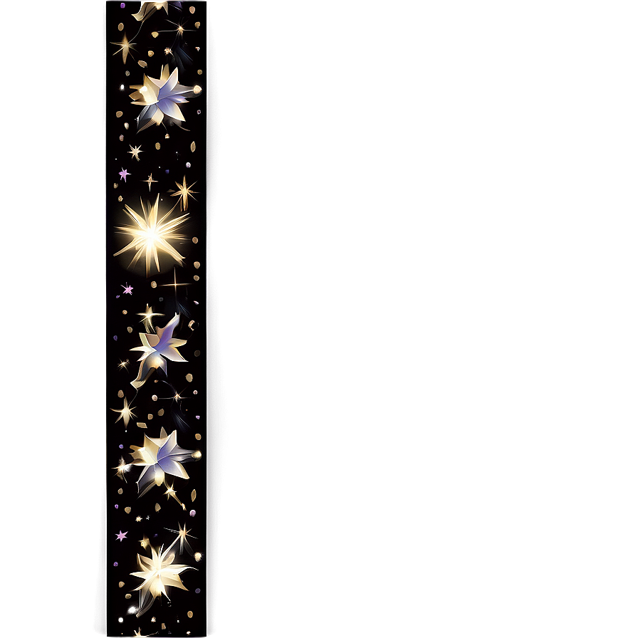 Black Border With Sparkles Png 05252024