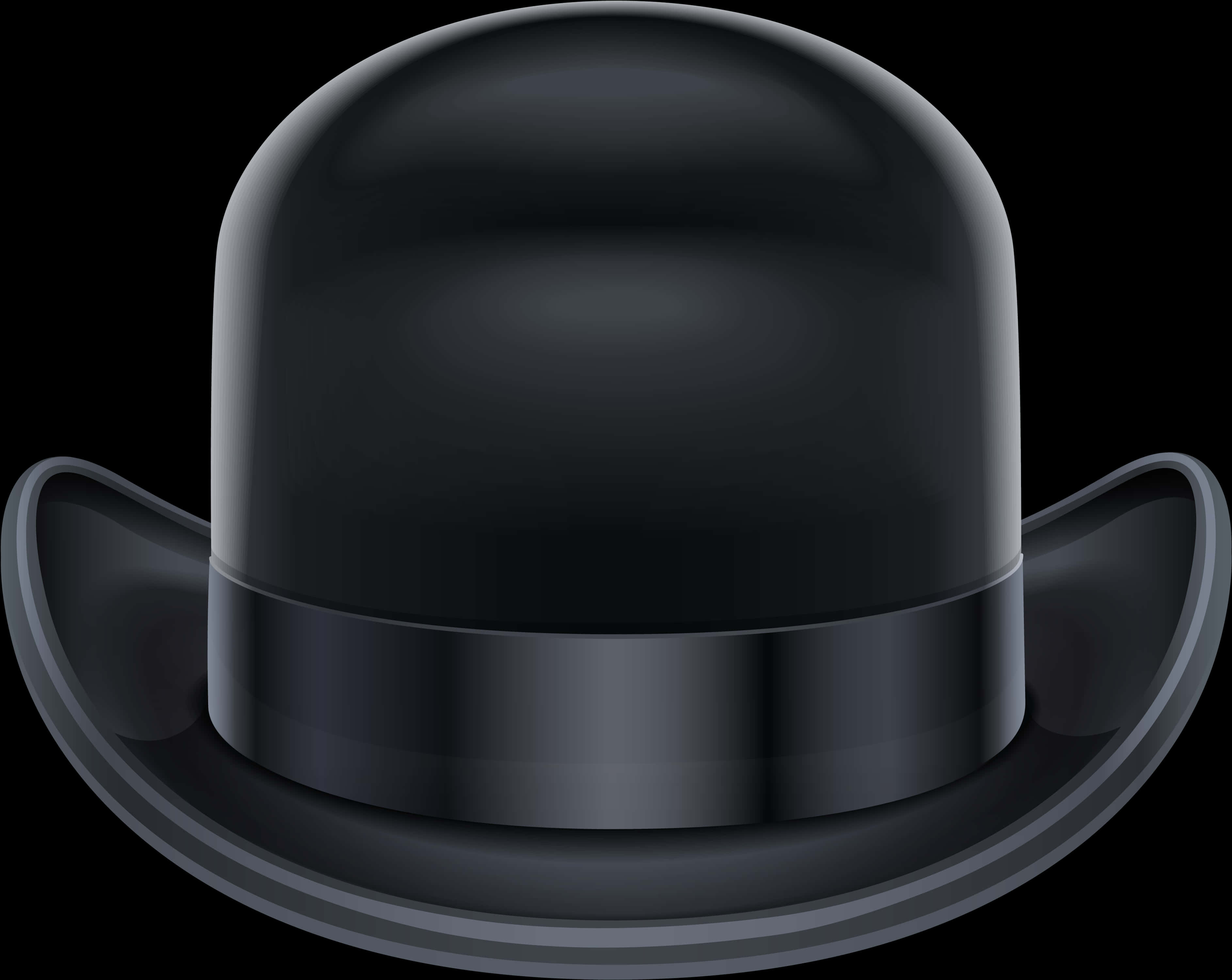 Black Bowler Hat Illustration