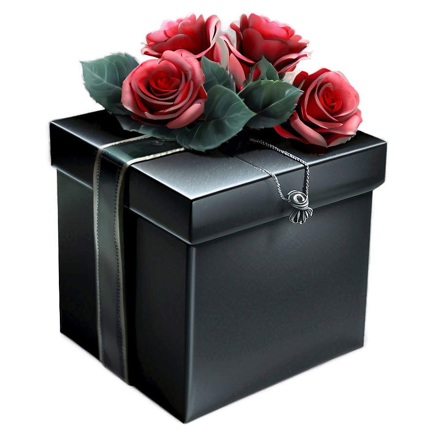 Black Box With Flowers Png 4