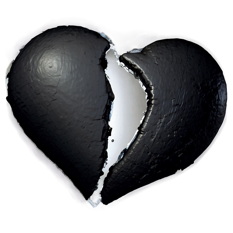 Black Broken Heart Graffiti Png 10