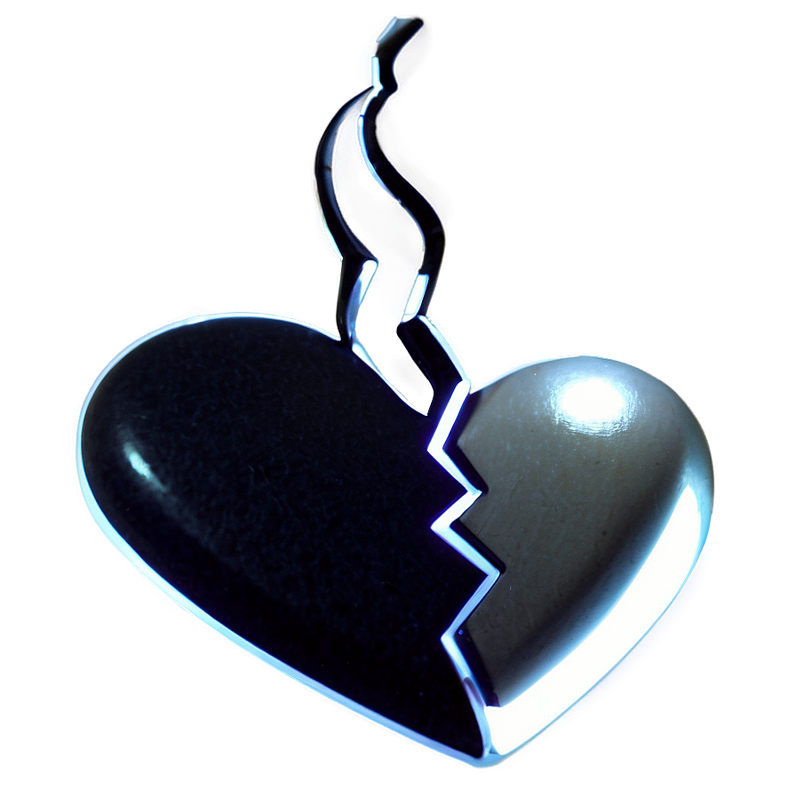 Black Broken Heart Transparent Background Png Mph