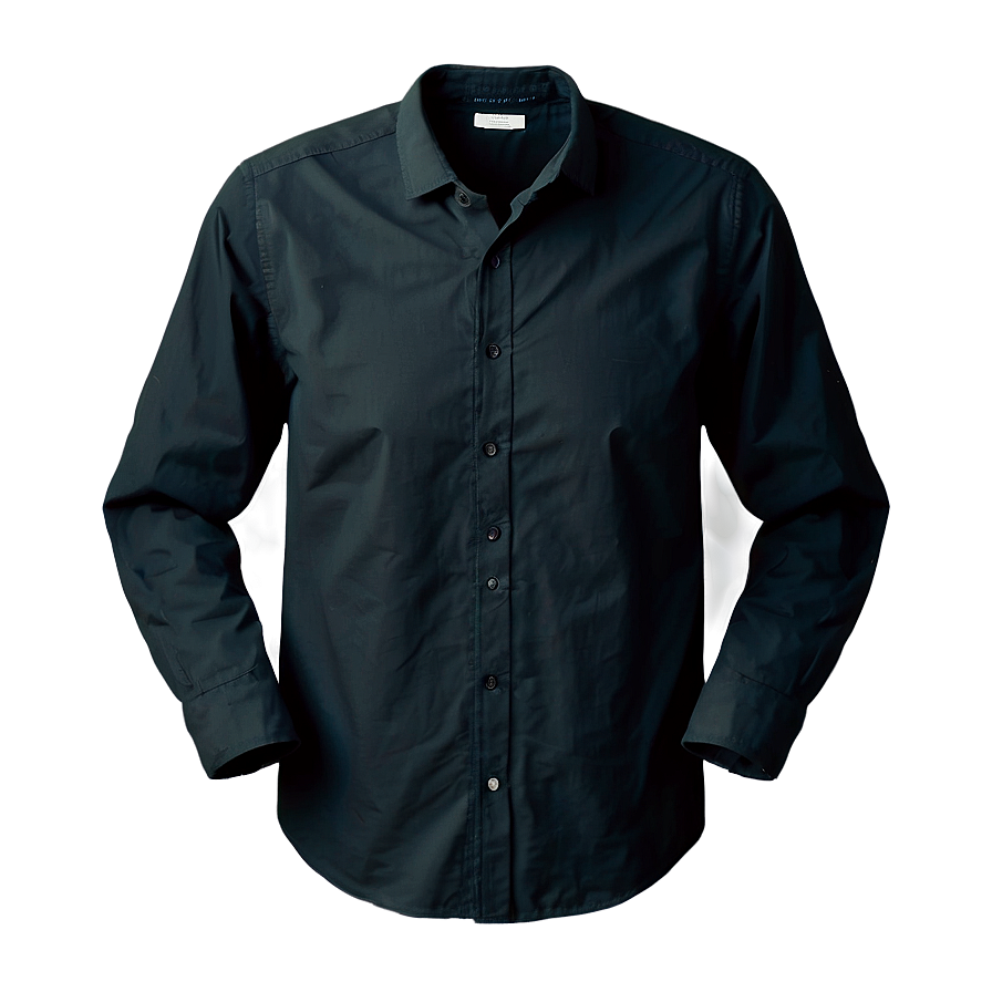 Black Button-up Shirt Png Fkp6