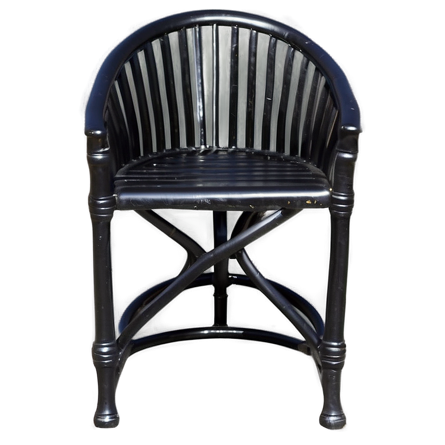 Black Cafe Chair Png 06282024