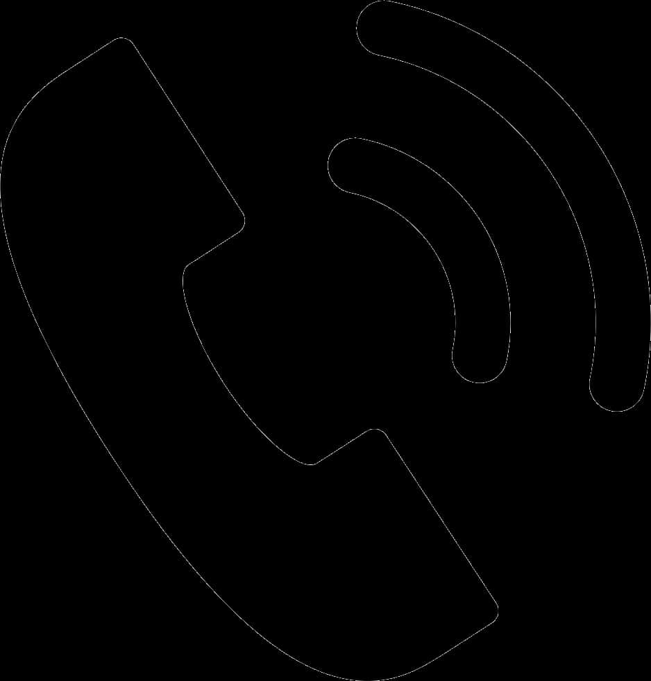 Black Call Icon Outline