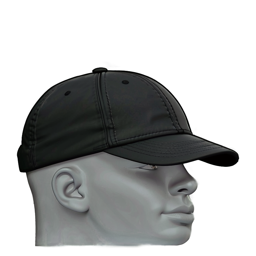 Black Cap With Adjustable Size Png Aon