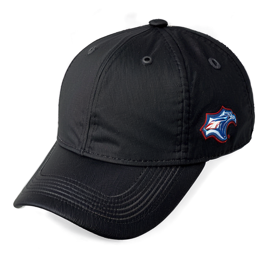 Black Cap With Embroidery Png 06122024