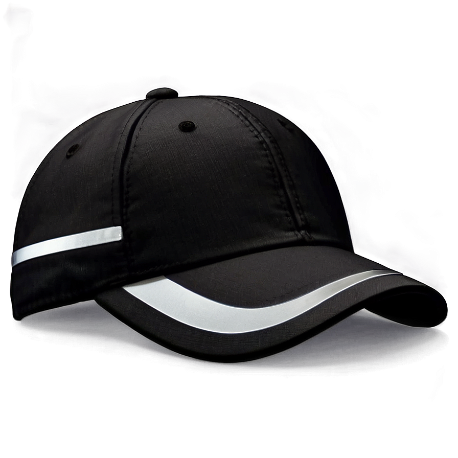 Black Cap With Reflective Details Png 06122024