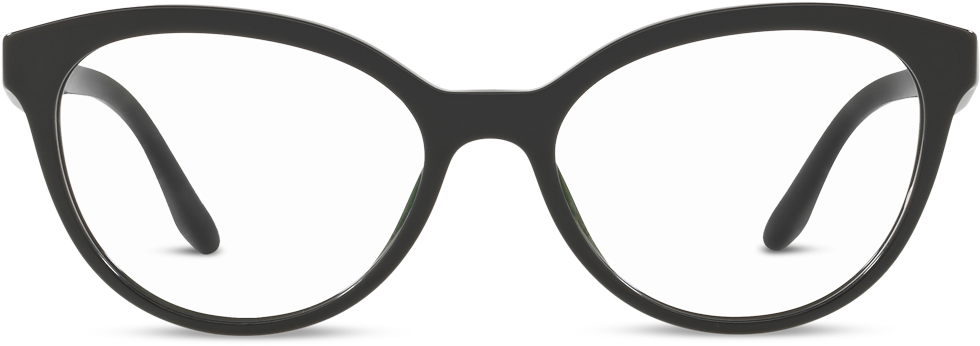 Black Cat Eye Eyeglasses Transparent Background