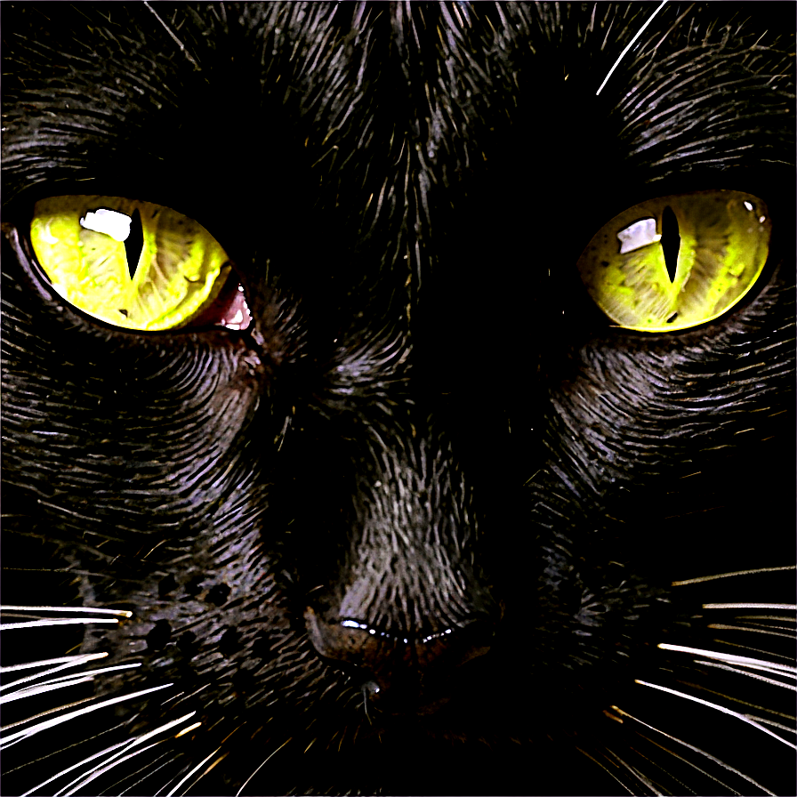 Black Cat Face Png Fjp22