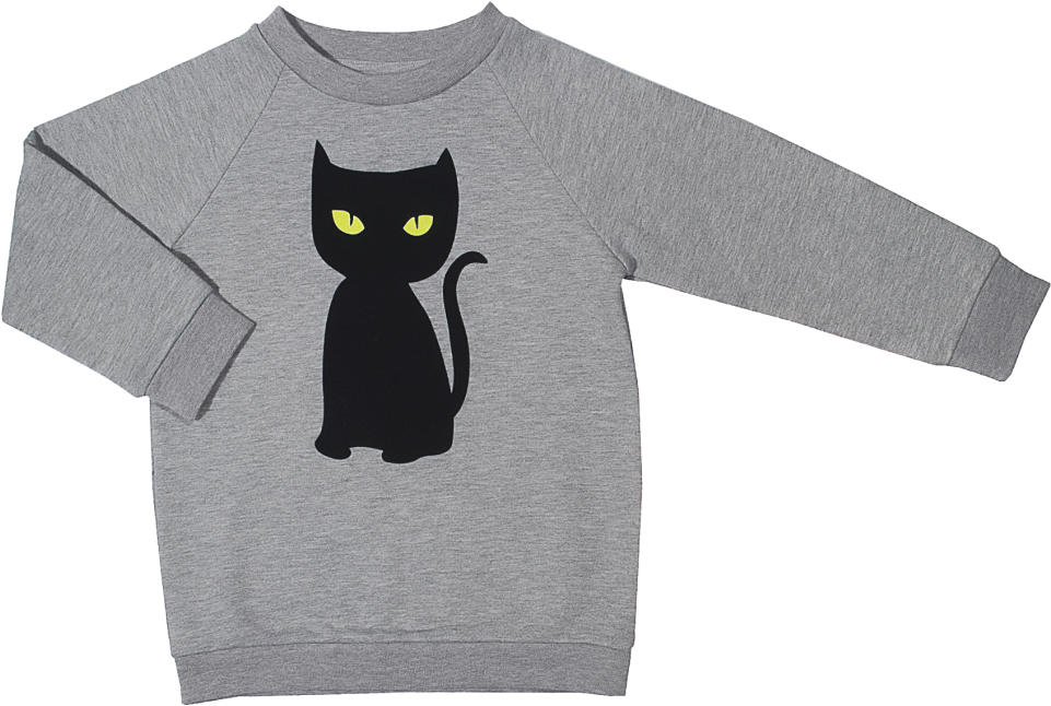 Black Cat Sweatshirt Design