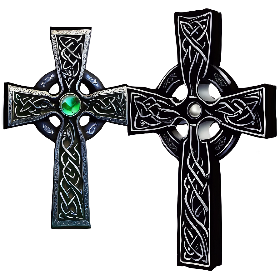 Black Celtic Cross Png 05242024