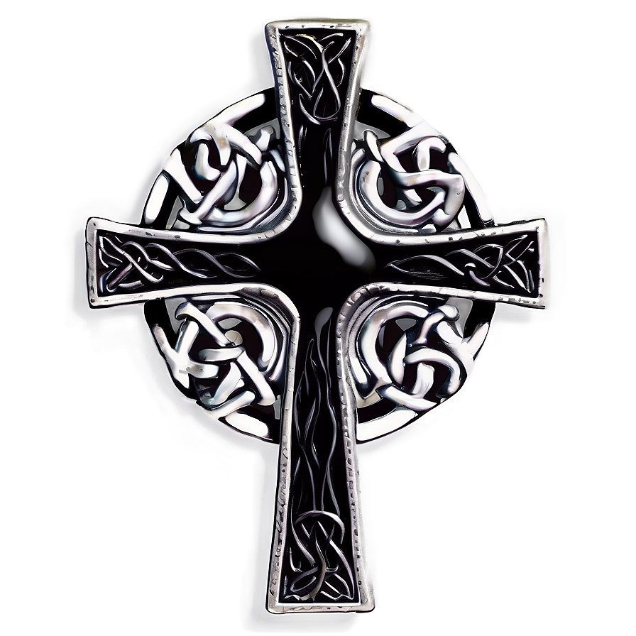 Black Celtic Cross Png 2
