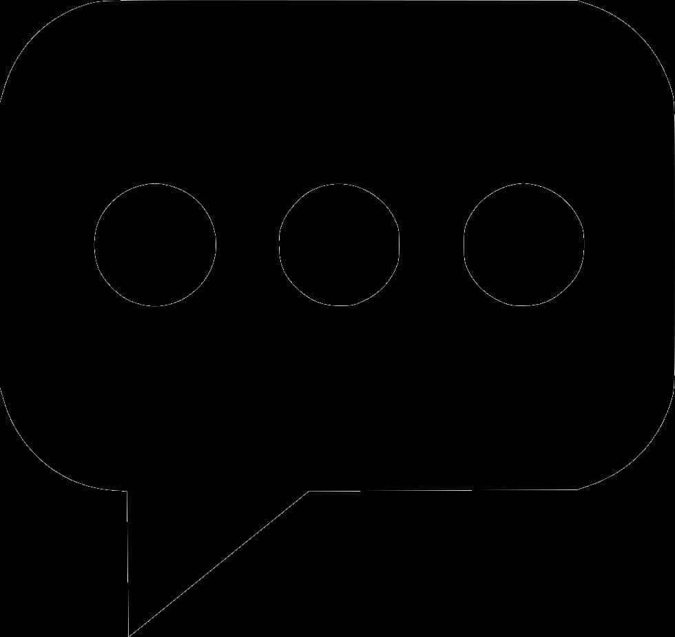 Black Chat Bubble Icon