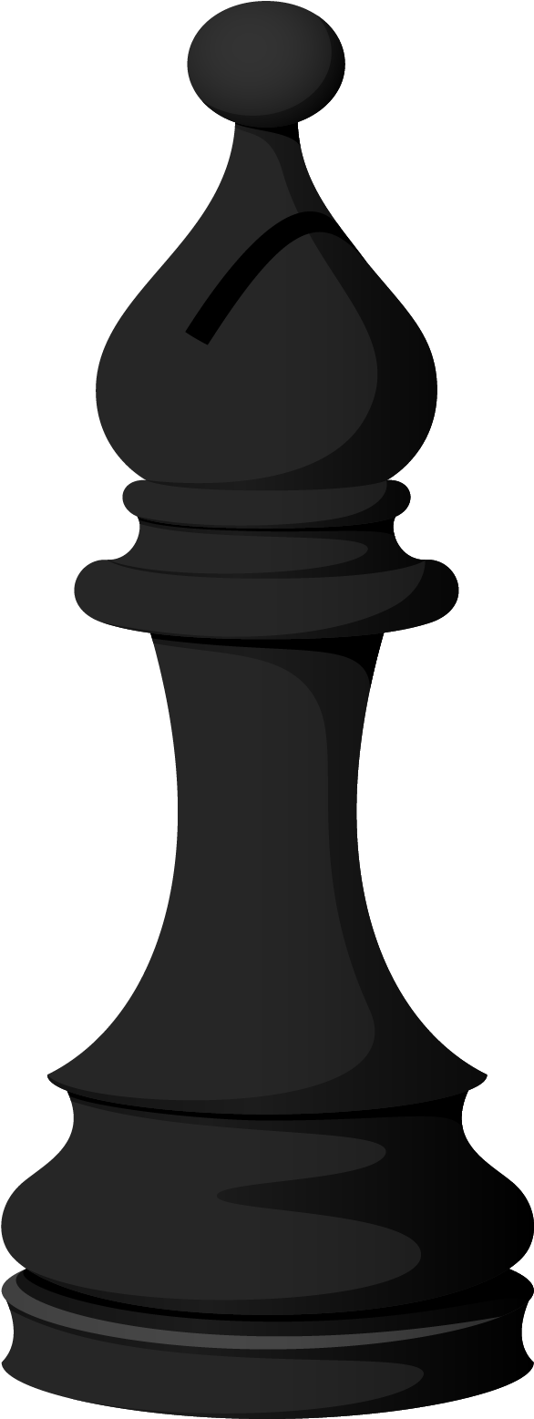 Black Chess Bishop Vector