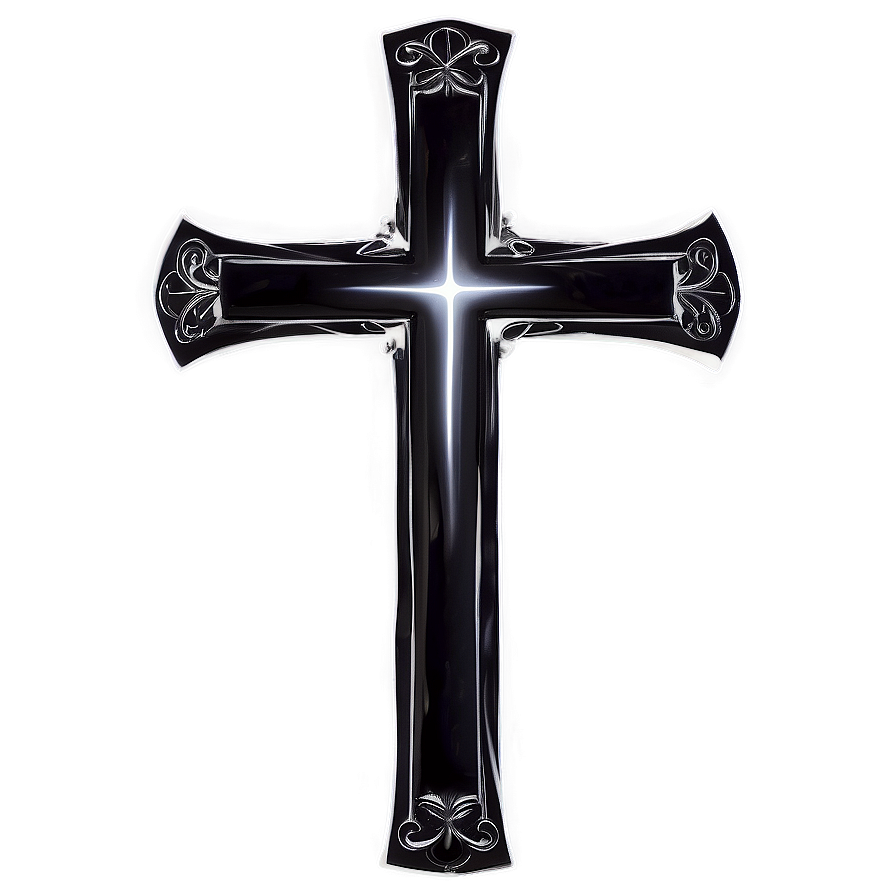 Black Christian Cross Png 05242024