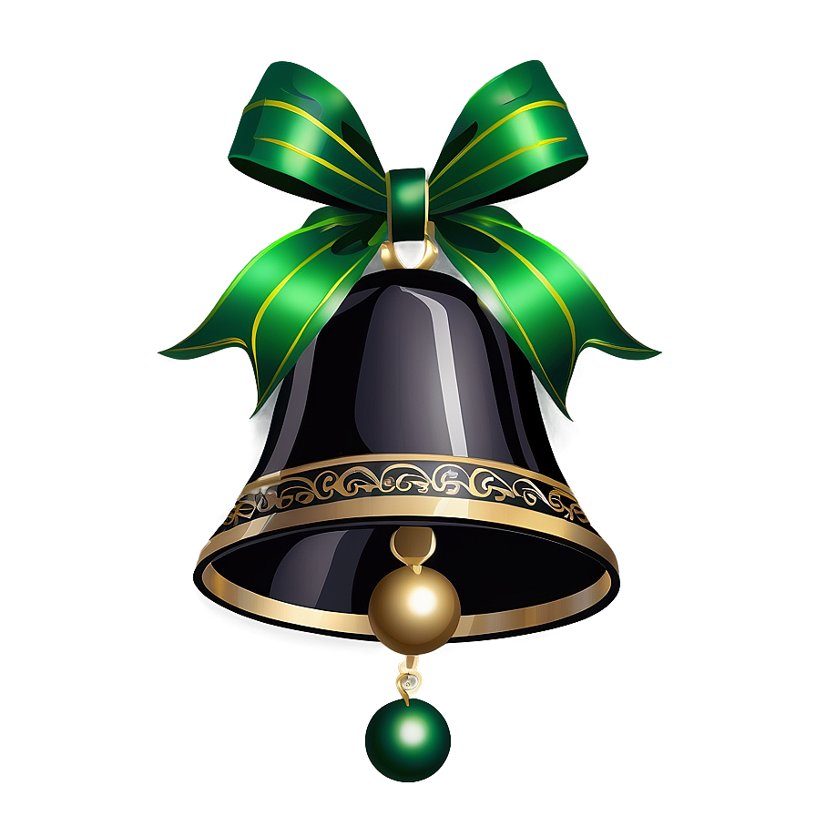 Black Christmas Bells Png 84