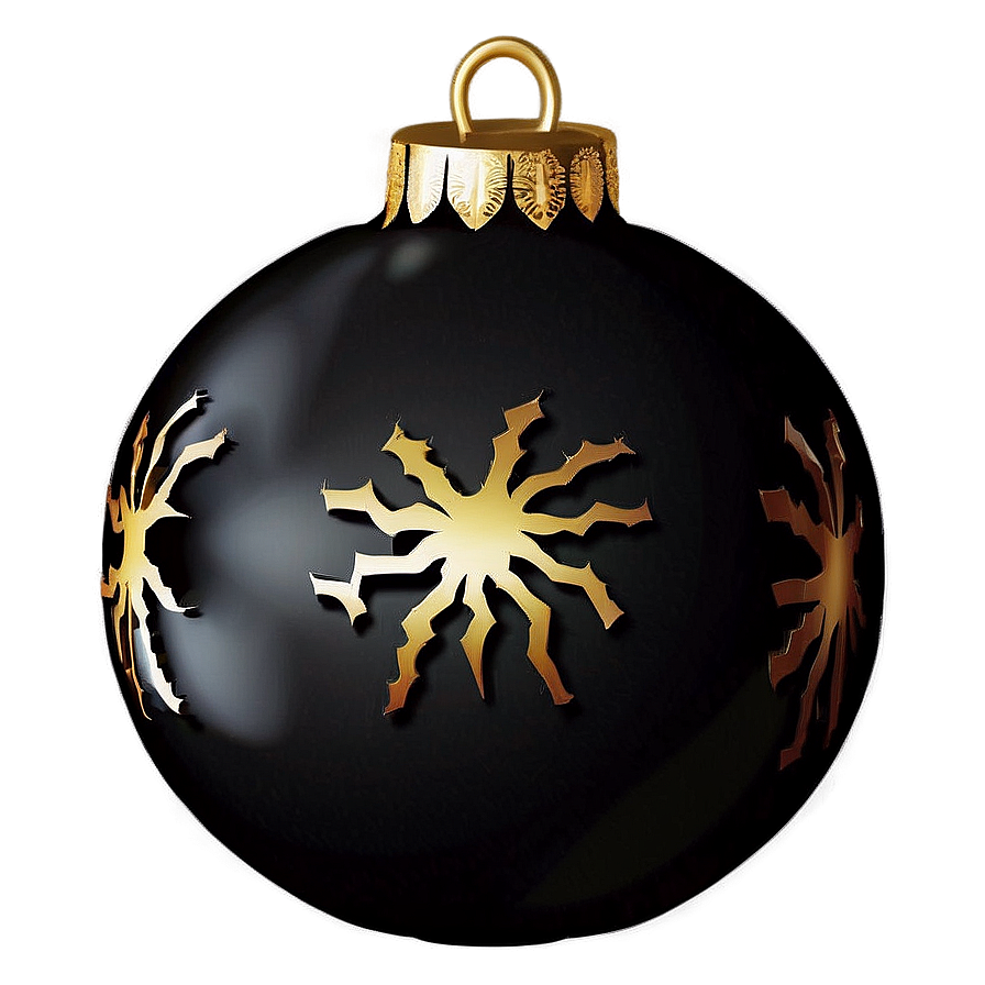 Black Christmas Ornaments Png Uwk