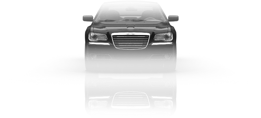 Black Chrysler Sedan Front View