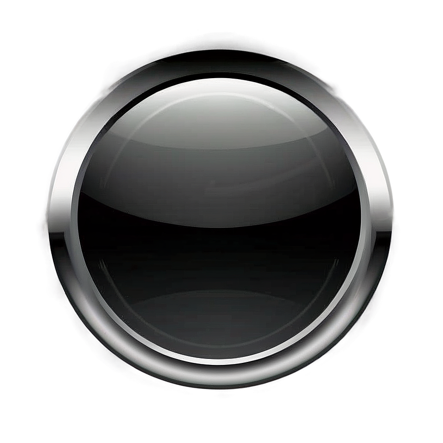 Black Circle Button Png 94