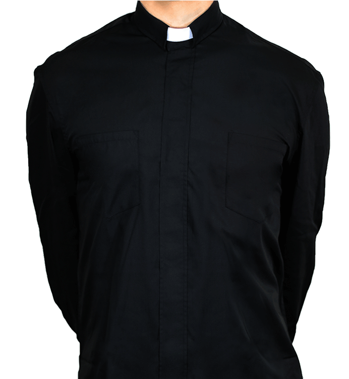 Black Clerical Shirt Formal Attire