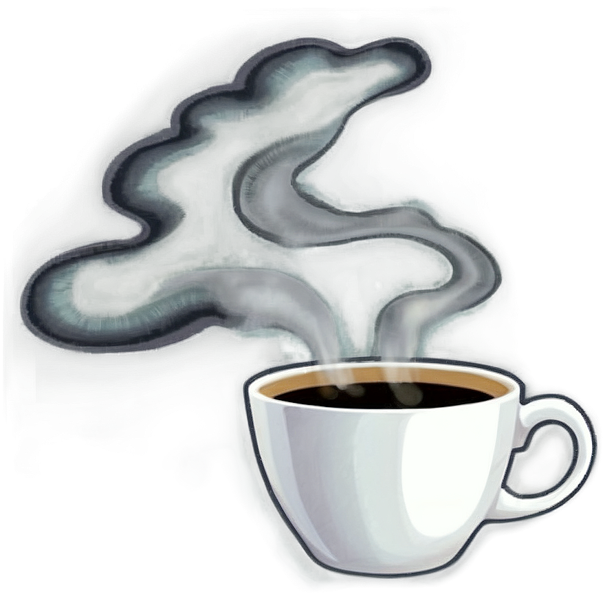 Black Coffee Steam Png 82