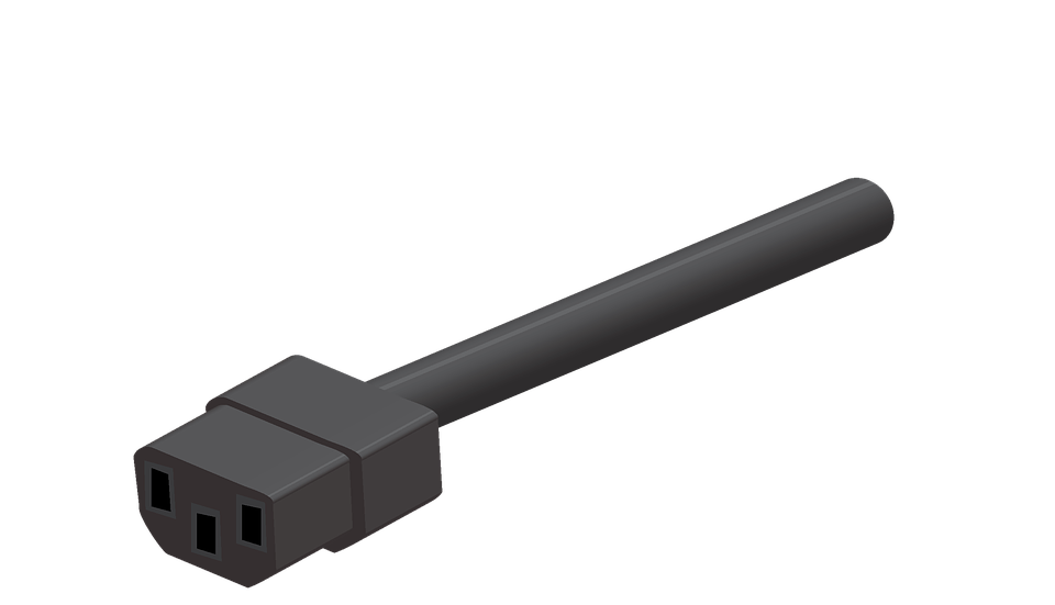 Black Computer Power Cable