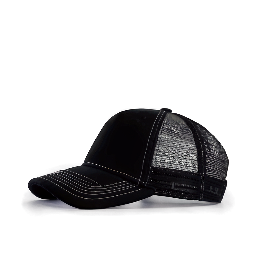 Black Cotton Trucker Hat Png Gsa