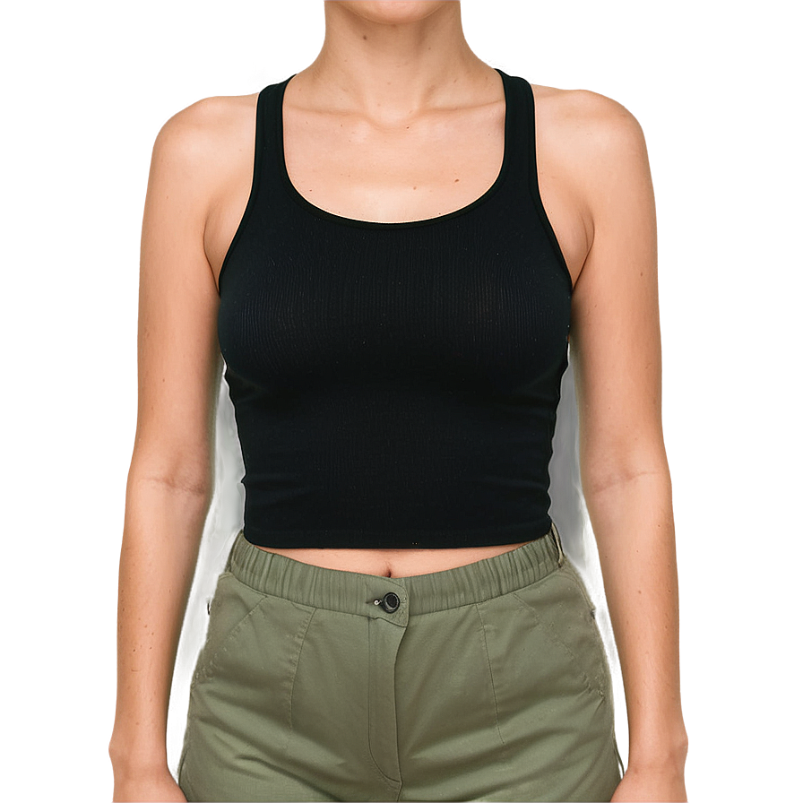 Black Crop Top Aesthetic Png 24