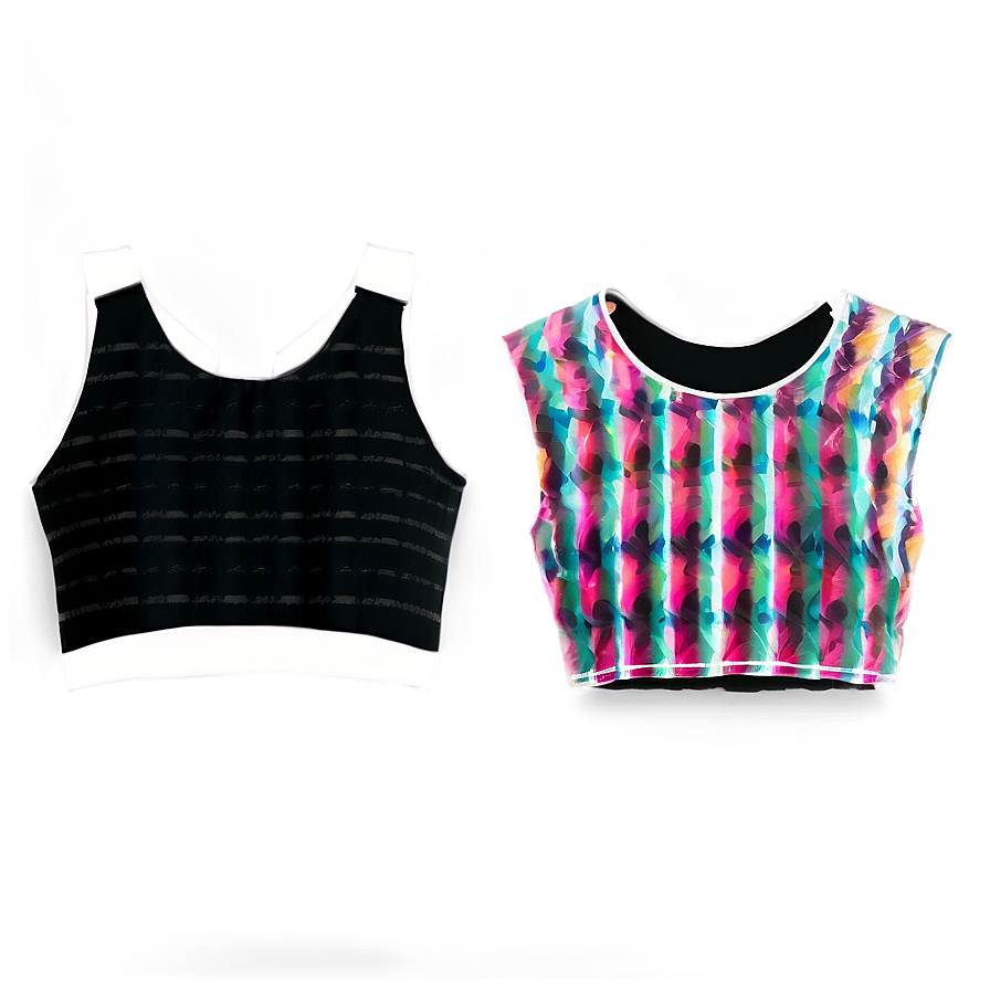 Black Crop Top Cuts Png Ybx