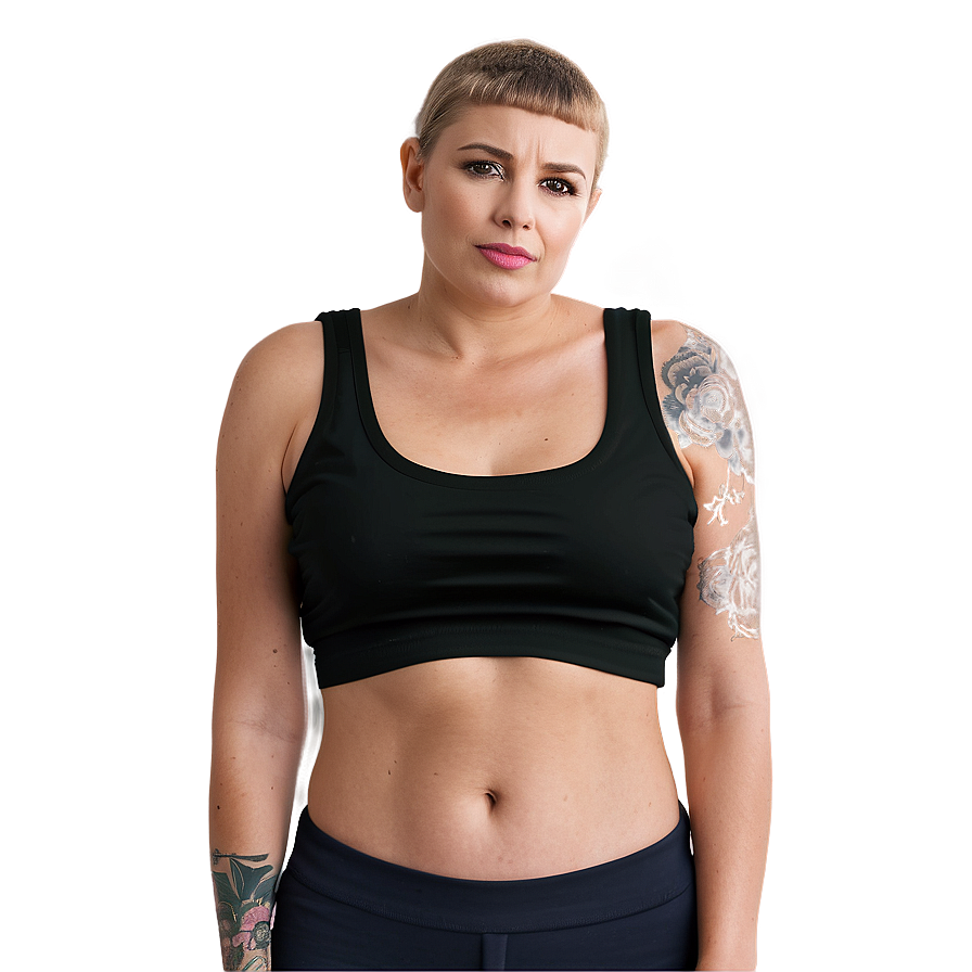 Black Crop Top Design Png Rwo