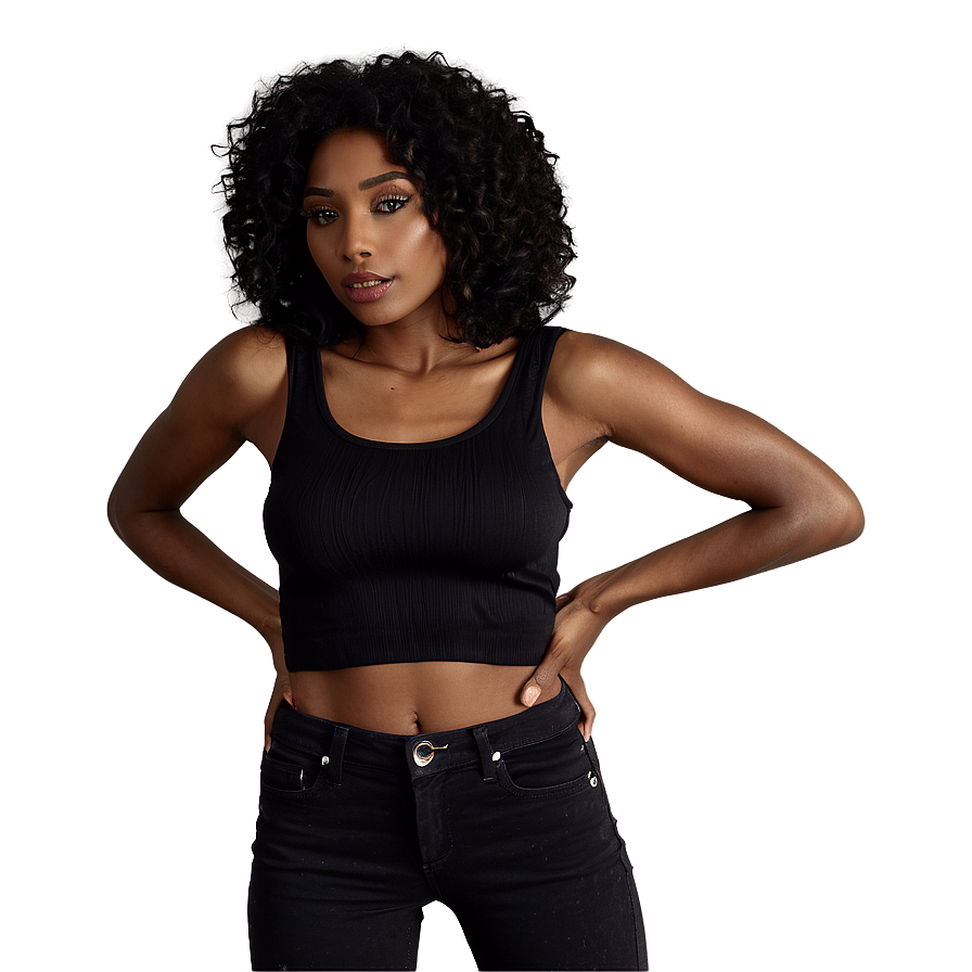 Black Crop Top Silhouette Png Ihh52