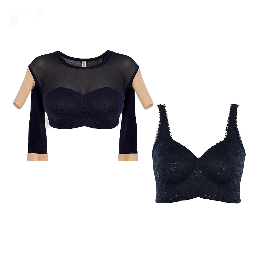 Black Crop Top Style Png Rng9