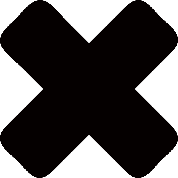 Black Cross Icon