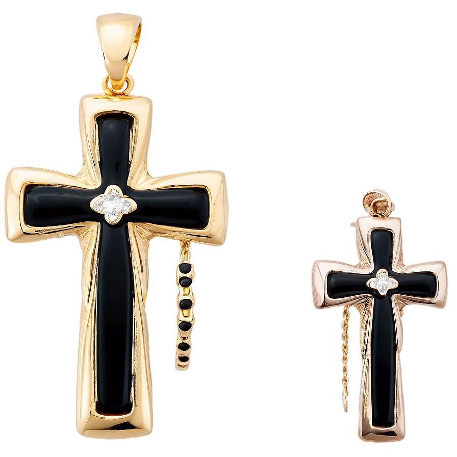 Black Cross Jewelry Design Png 05242024