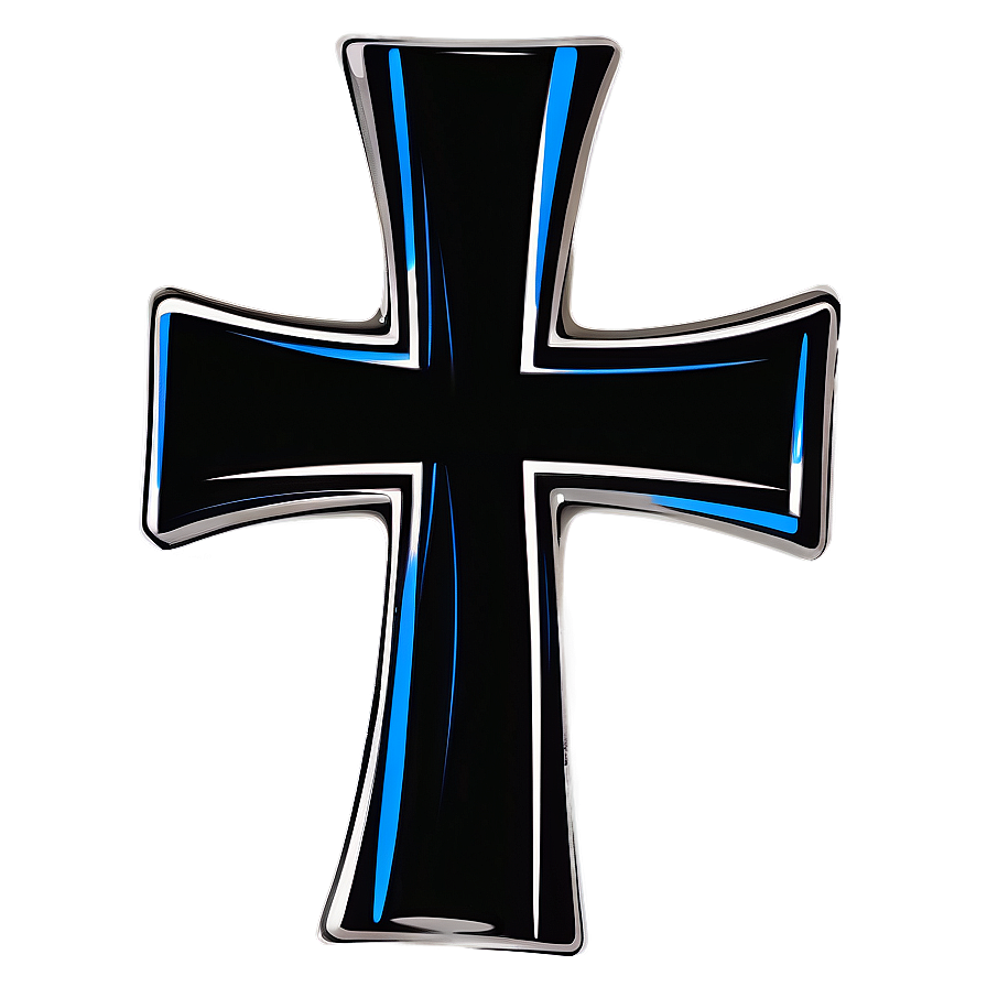 Black Cross On Blue Background Png 62