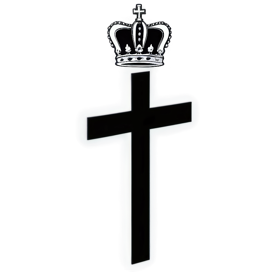 Black Cross With Crown Png Ooi