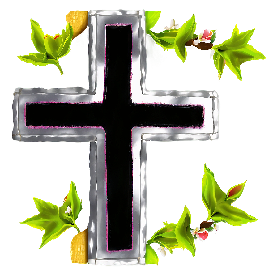 Black Cross With Dove Png 57