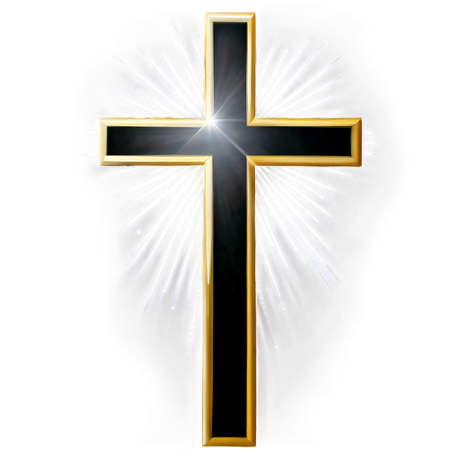 Black Cross With Glitter Png Eyf91