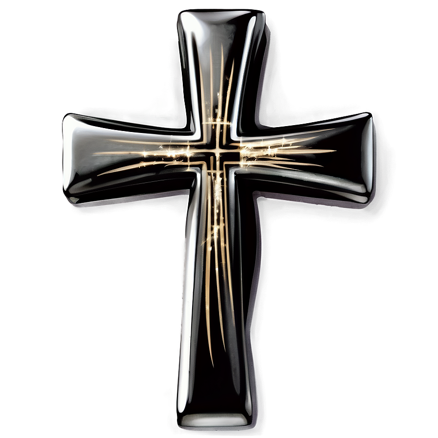 Black Cross With Glitter Png Uus