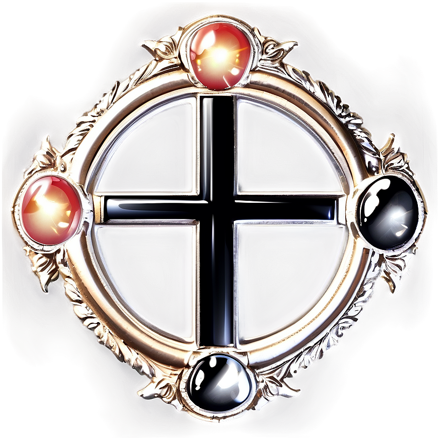 Black Cross With Halo Png 05242024