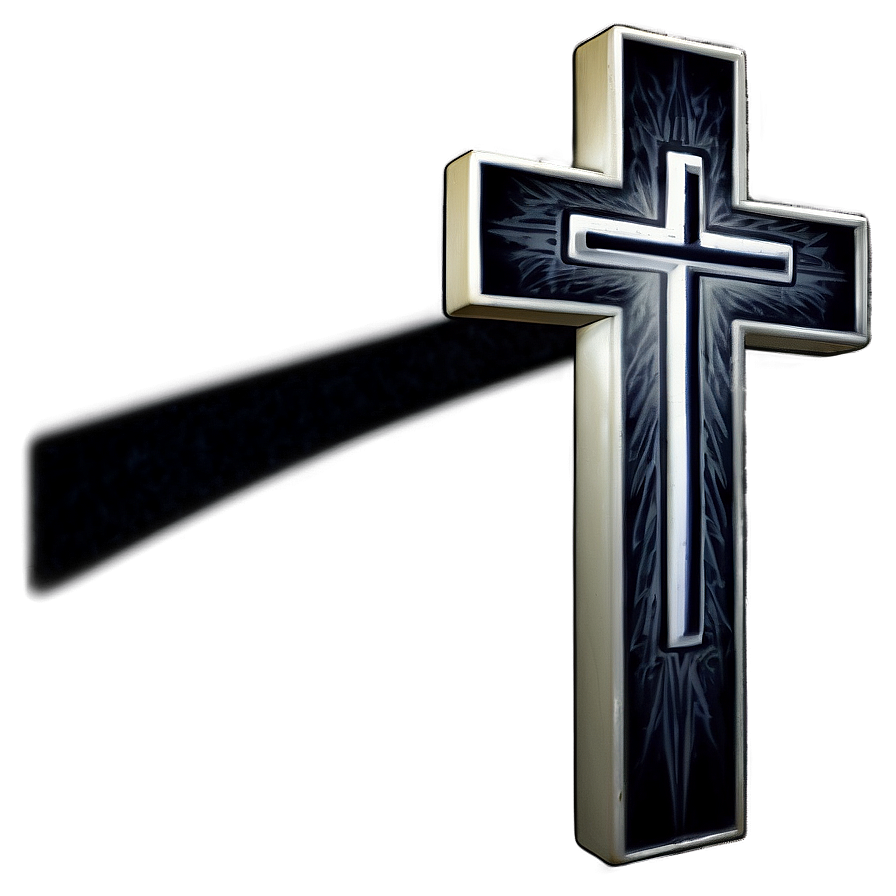 Black Cross With Halo Png Tqq