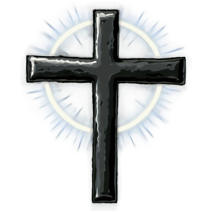 Black Cross With Halo Png Yks
