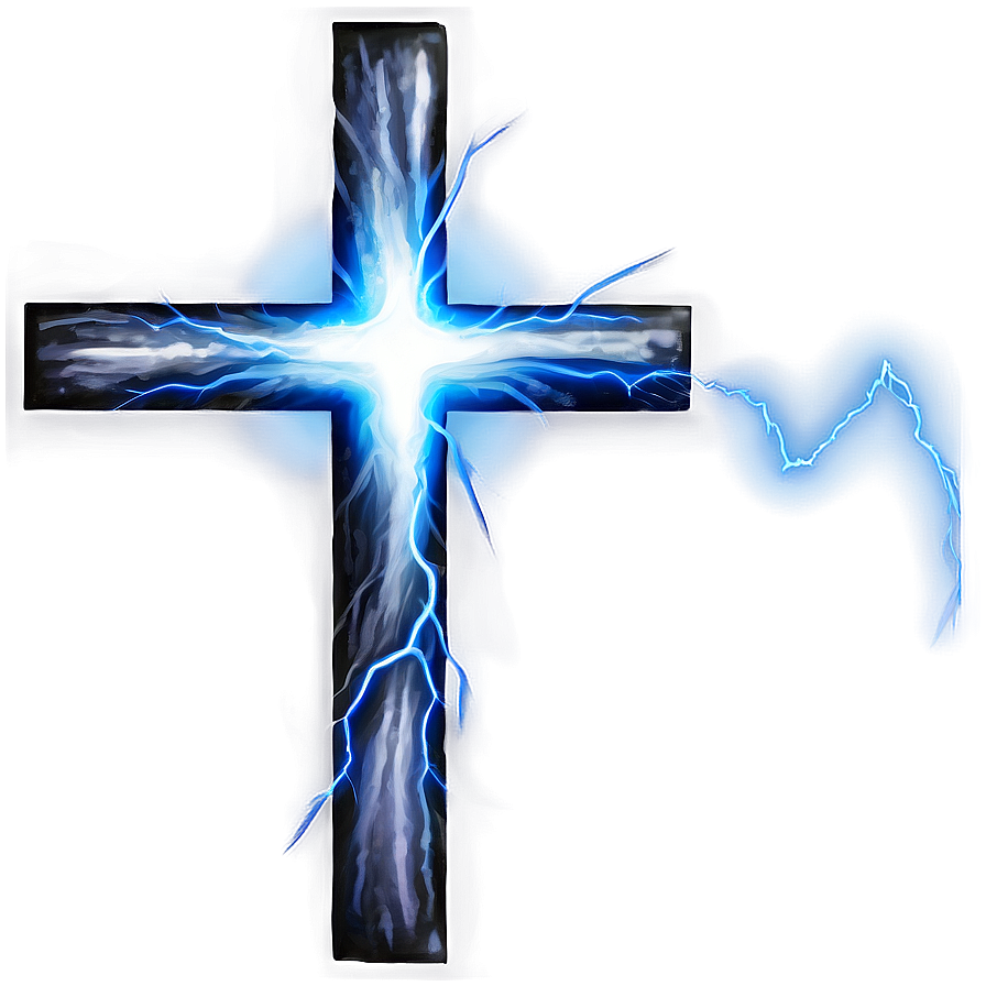 Black Cross With Lightning Png Ine20