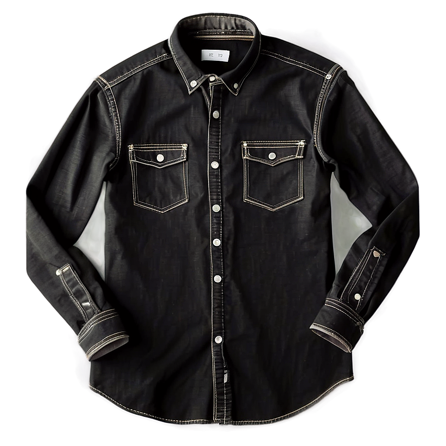 Black Denim Shirt Png Fqq82