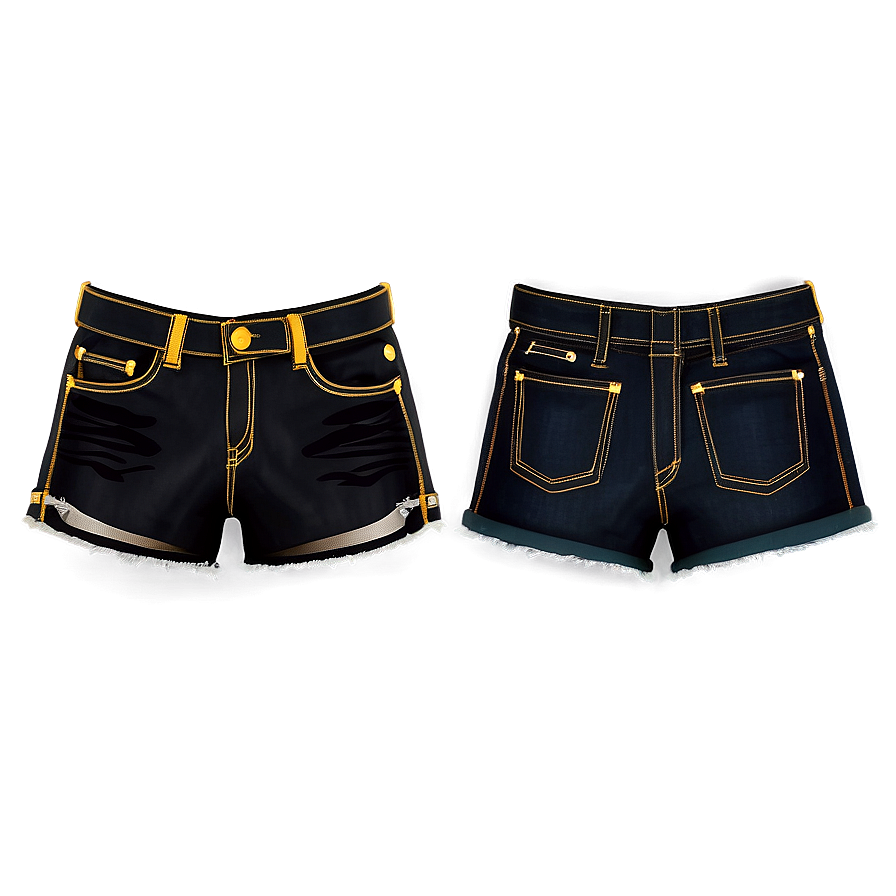 Black Denim Shorts Png Wqj79