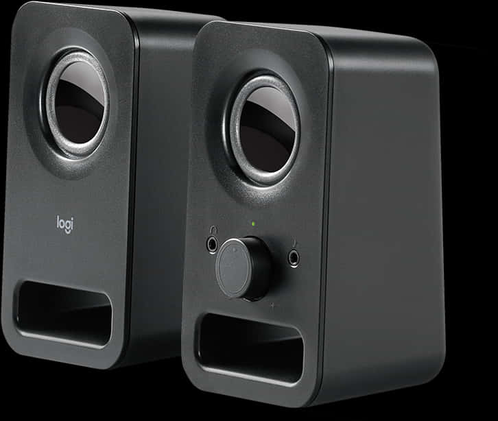 Black Desktop Speakers Logi Brand