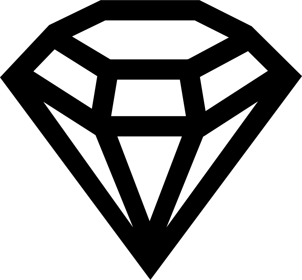 Black Diamond Outline Graphic